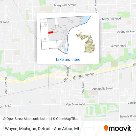 Wayne, Michigan map