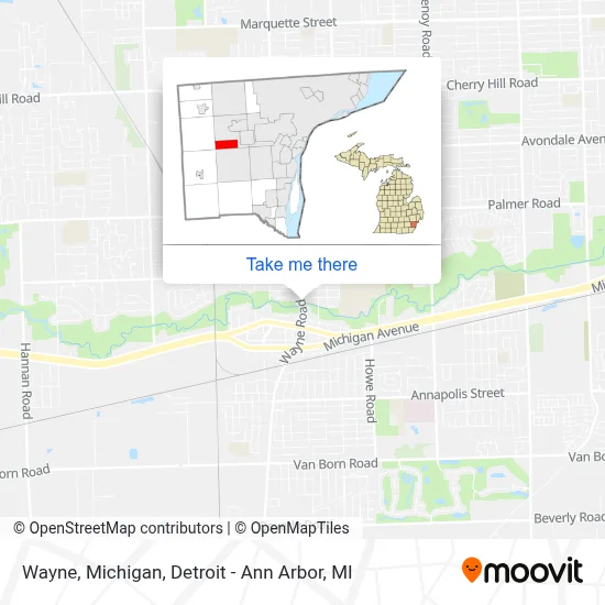 Wayne, Michigan map