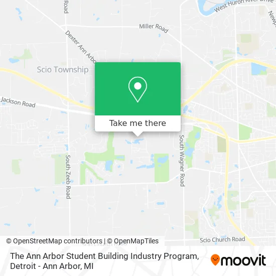 The Ann Arbor Student Building Industry Program map