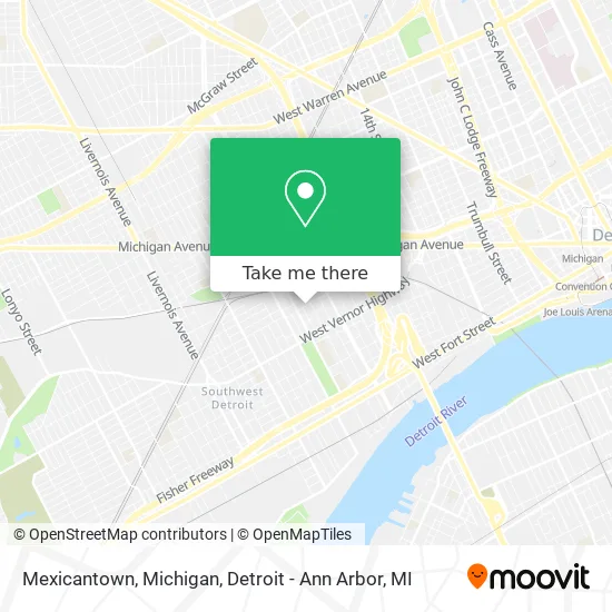 Mexicantown, Michigan map