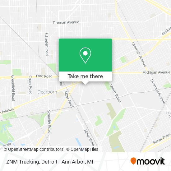 Mapa de ZNM Trucking