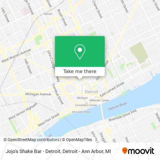 Jojo's Shake Bar - Detroit map