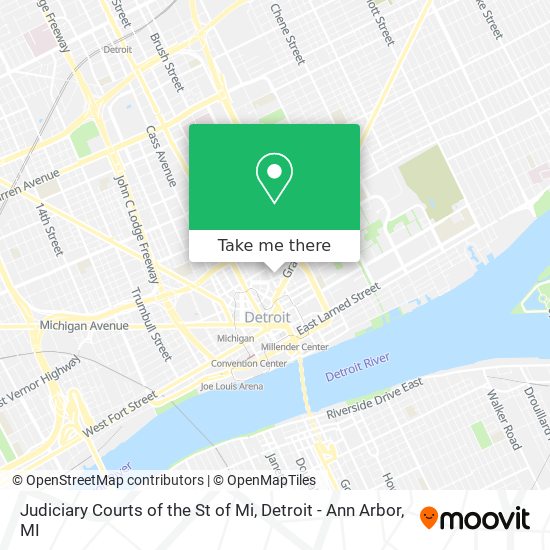 Mapa de Judiciary Courts of the St of Mi