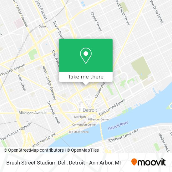 Mapa de Brush Street Stadium Deli