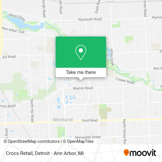 Crocs Retail map