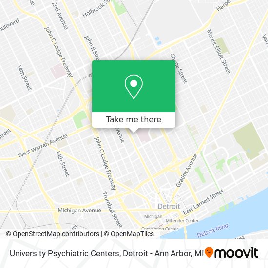 University Psychiatric Centers map