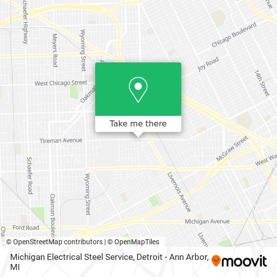 Michigan Electrical Steel Service map