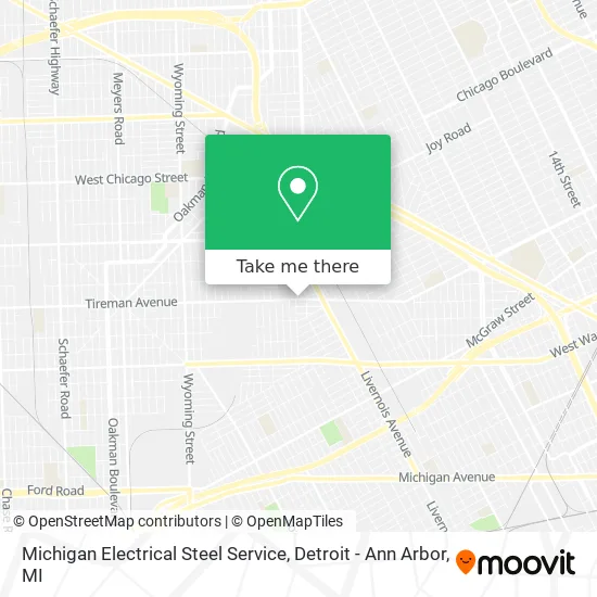 Mapa de Michigan Electrical Steel Service