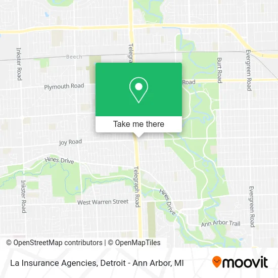 La Insurance Agencies map