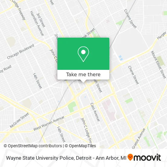 Wayne State University Police map