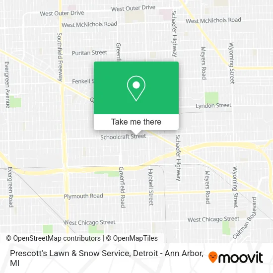 Prescott's Lawn & Snow Service map