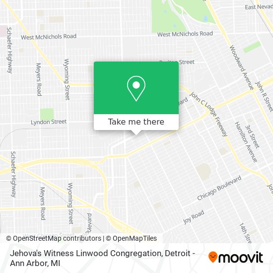 Jehova's Witness Linwood Congregation map