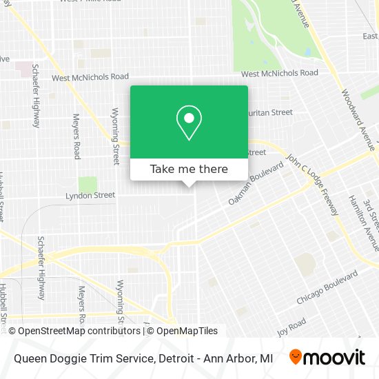 Queen Doggie Trim Service map
