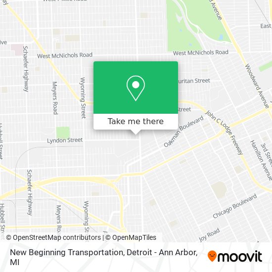 New Beginning Transportation map