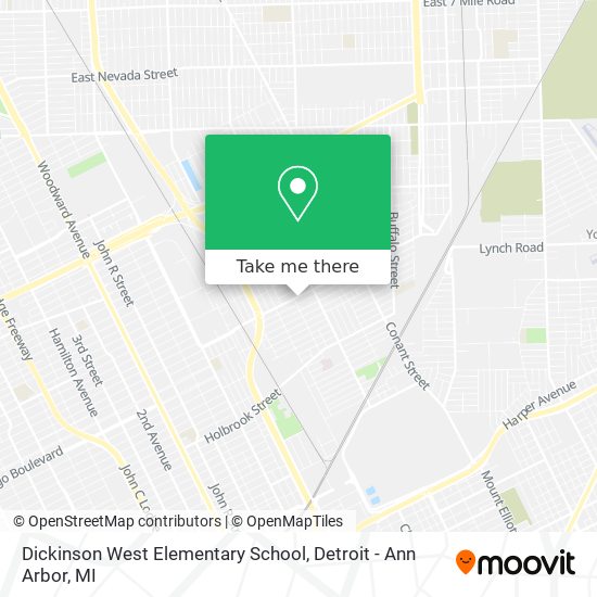 Dickinson West Elementary School map
