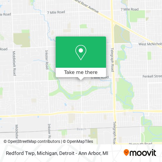 Mapa de Redford Twp, Michigan