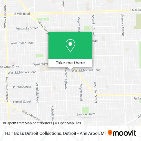 Mapa de Hair Boss Detroit Collections