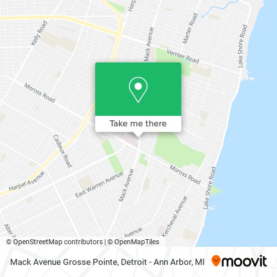 Mack Avenue Grosse Pointe map