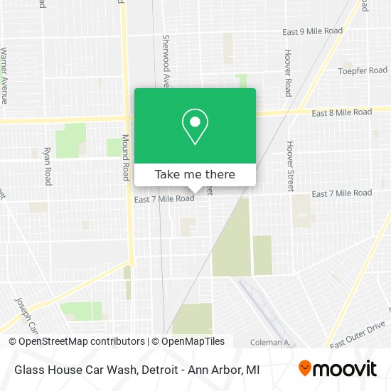 Glass House Car Wash map