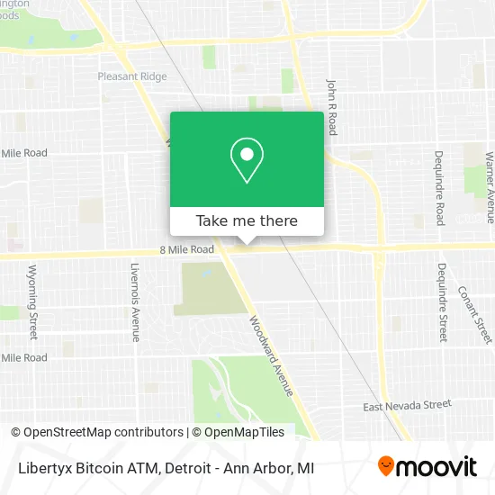 Mapa de Libertyx Bitcoin ATM