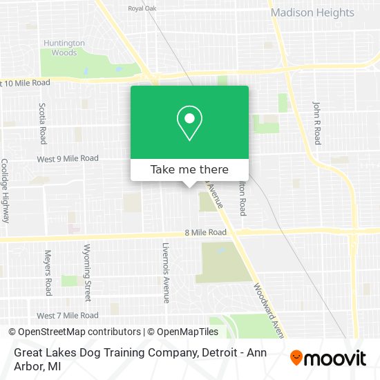 Great Lakes Dog Training Company map