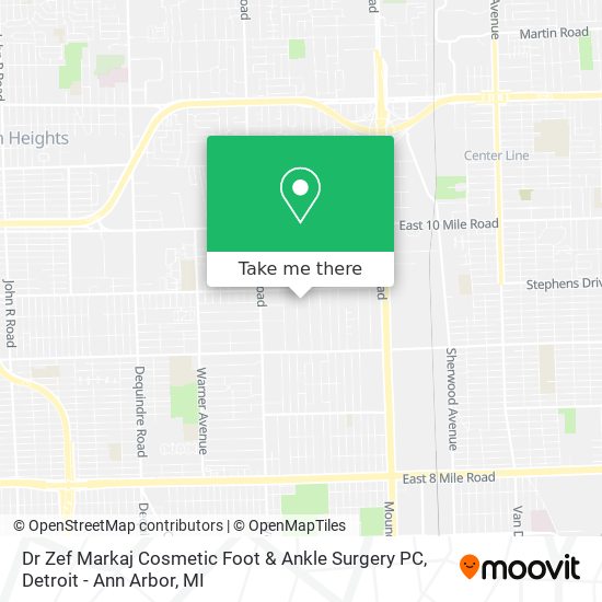 Dr Zef Markaj Cosmetic Foot & Ankle Surgery PC map