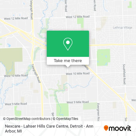 Nexcare - Lahser Hills Care Centre map