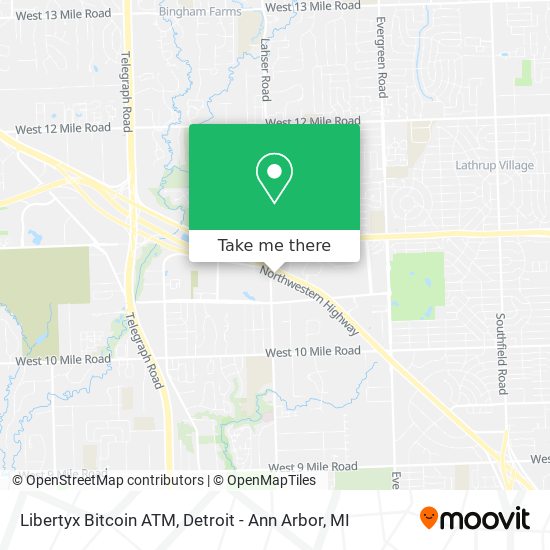 Mapa de Libertyx Bitcoin ATM