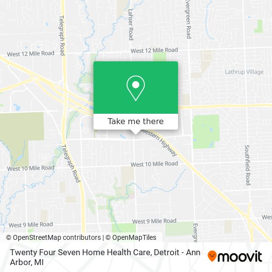 Twenty Four Seven Home Health Care map