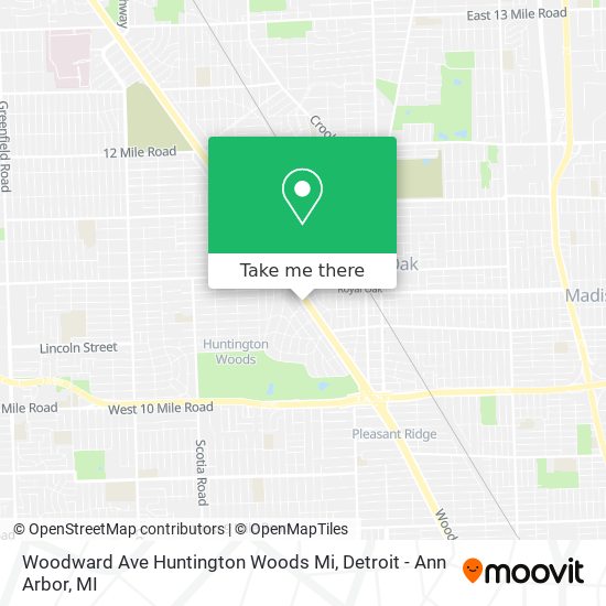 Woodward Ave Huntington Woods Mi map