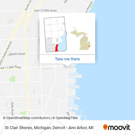 St Clair Shores, Michigan map