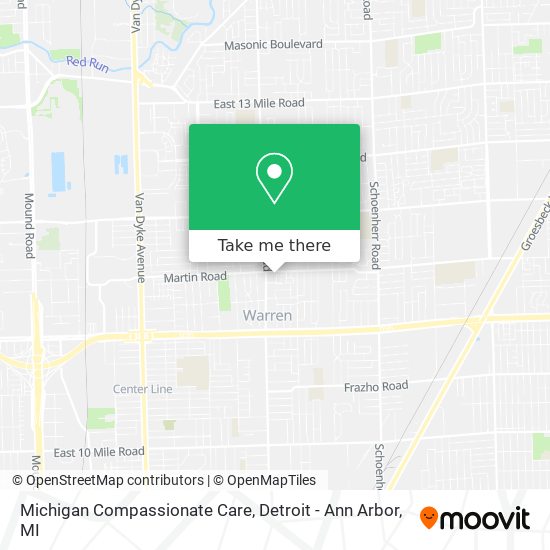 Mapa de Michigan Compassionate Care