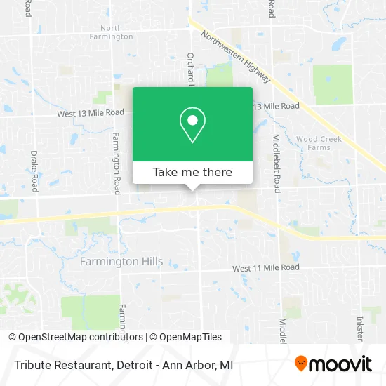 Tribute Restaurant map