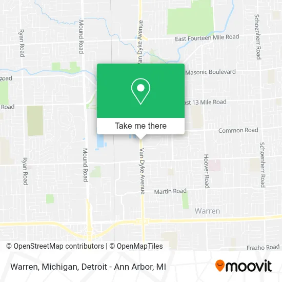 Warren, Michigan map