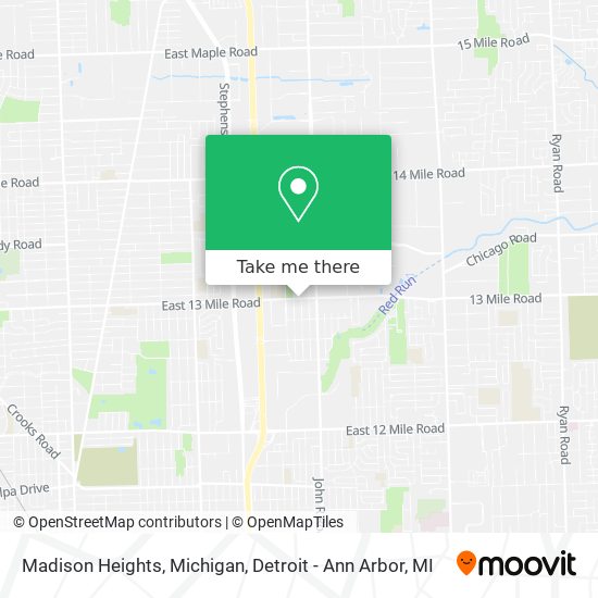 Mapa de Madison Heights, Michigan