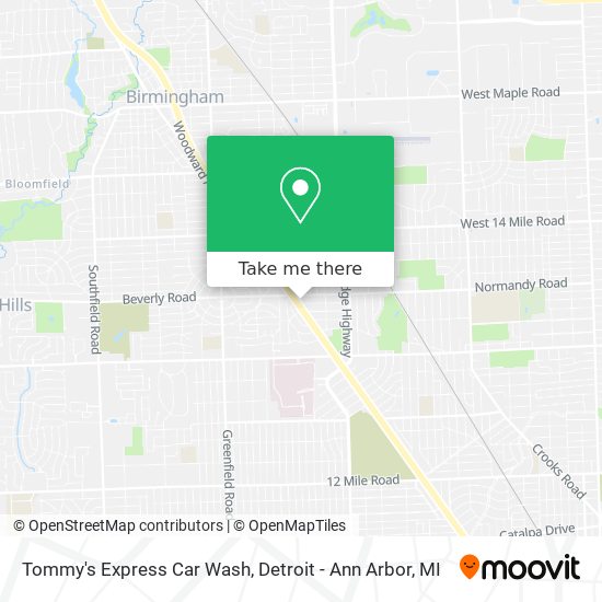 Tommy's Express Car Wash map