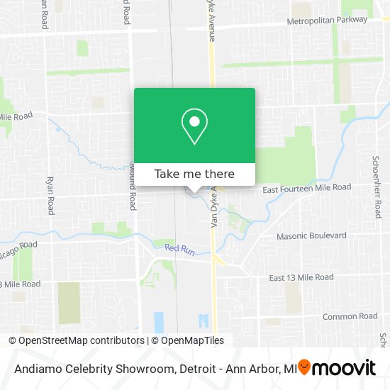 Andiamo Celebrity Showroom map