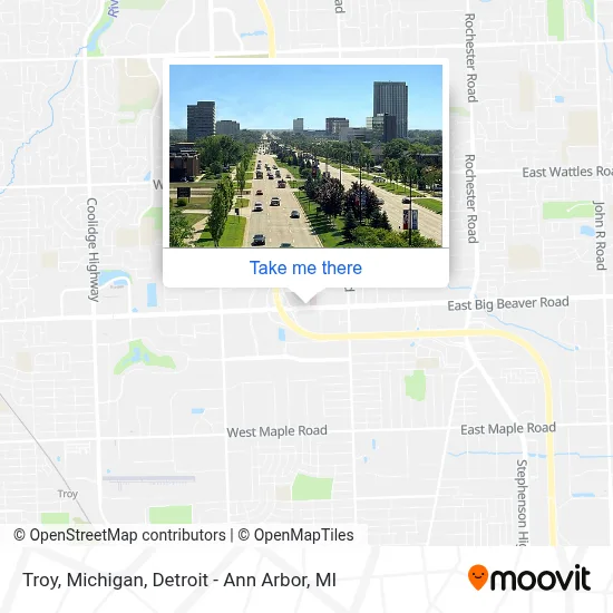 Troy, Michigan map
