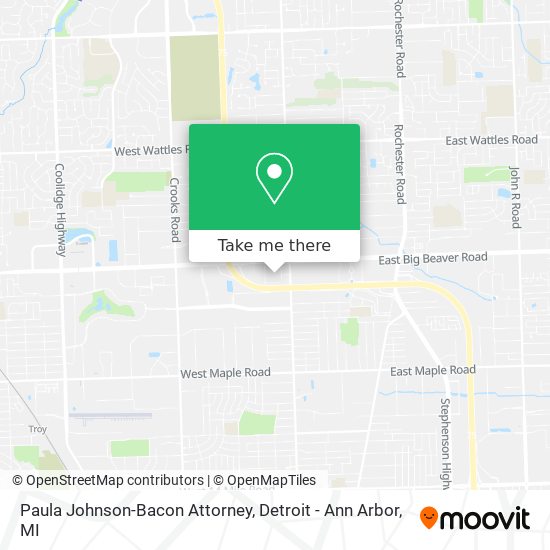 Mapa de Paula Johnson-Bacon Attorney