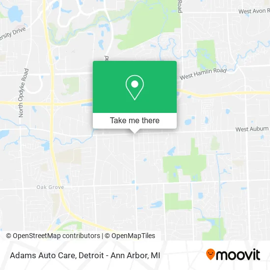 Adams Auto Care map