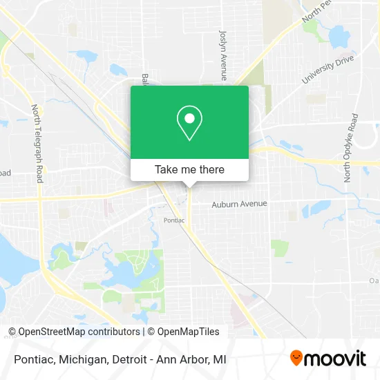 Pontiac, Michigan map