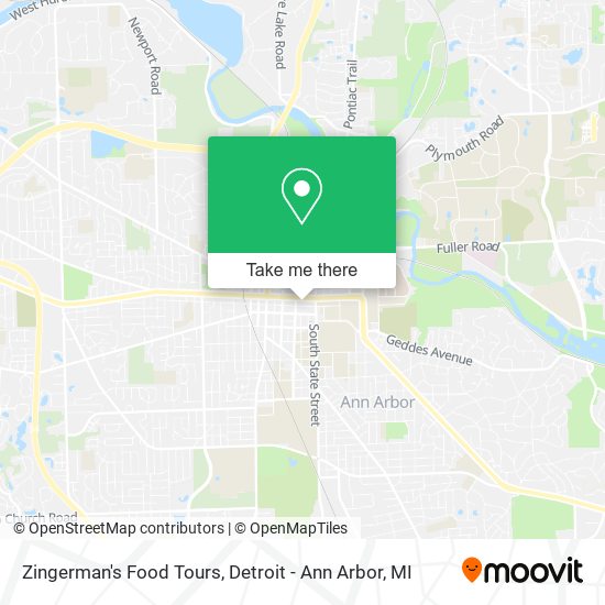 Zingerman's Food Tours map