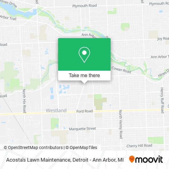 Acosta's Lawn Maintenance map