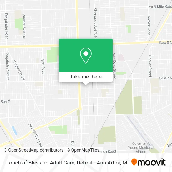 Touch of Blessing Adult Care map