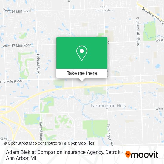 Adam Biek at Comparion Insurance Agency map