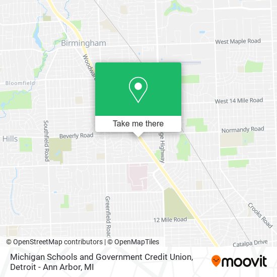 Michigan Schools and Government Credit Union map