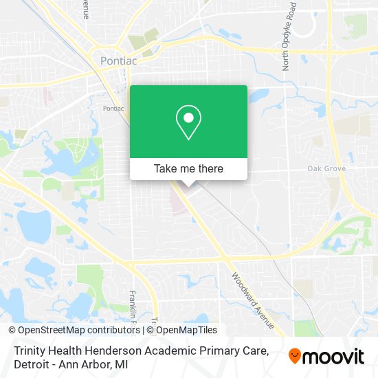 Trinity Health Henderson Academic Primary Care map