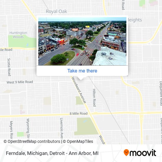 Mapa de Ferndale, Michigan