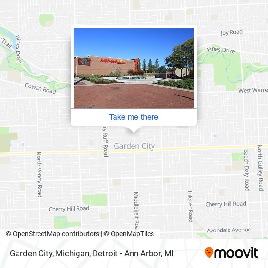 Mapa de Garden City, Michigan