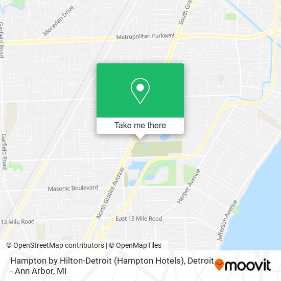 Hampton by Hilton-Detroit (Hampton Hotels) map